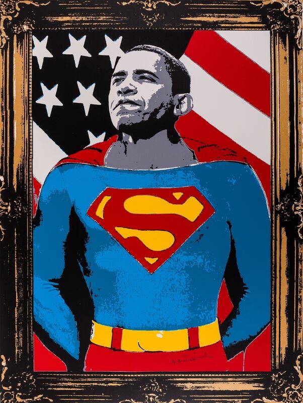 Mr. Brainwash, ‘Obama Superman (Gold)’, 2008, Print, Screenprint in colours, Forum Auctions