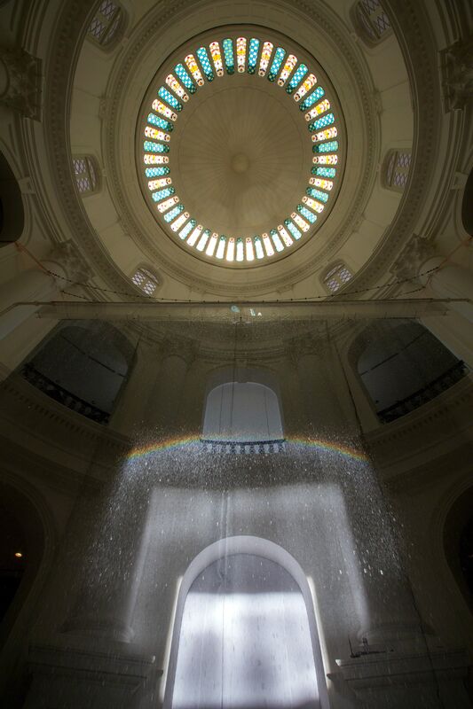 Suzann Victor, ‘Rainbow Circle: Capturing a Natural Phenomeno’, 2013, Installation, Mixed media installation:
sunlight, water droplets and modified solar tracker, Singapore Art Museum (SAM)