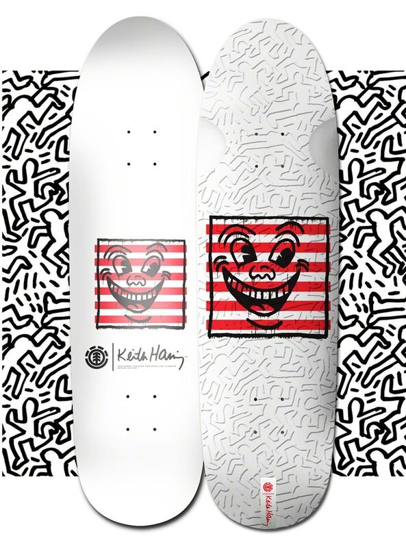 Keith Haring, ‘Keith Haring Skateboard Deck (Keith Haring three eyed face)’, 2018, Print, Screen-print on maplewood skateboard deck, Lot 180 Gallery