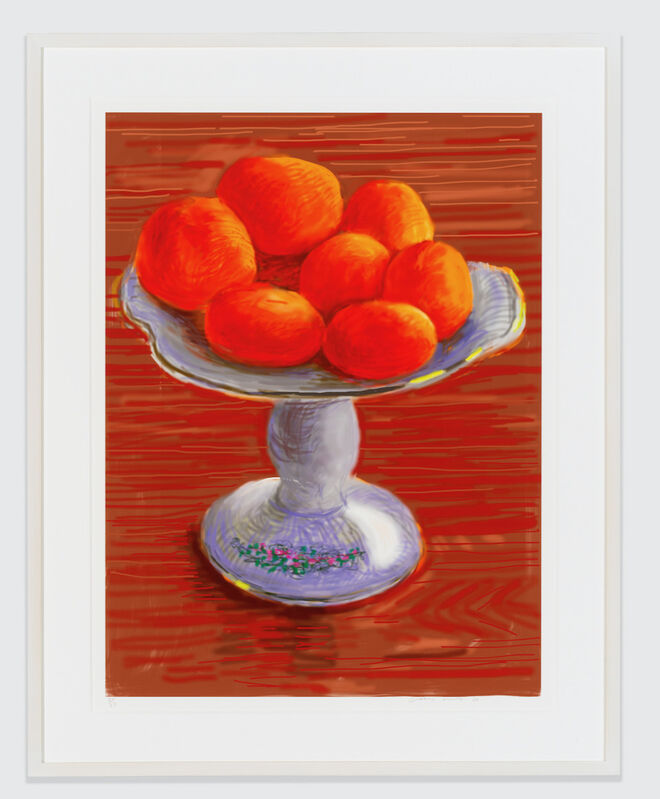 David Hockney, ‘Tangerines’, 2010, Print, IPad drawing printed on paper, Dallas Collectors Club