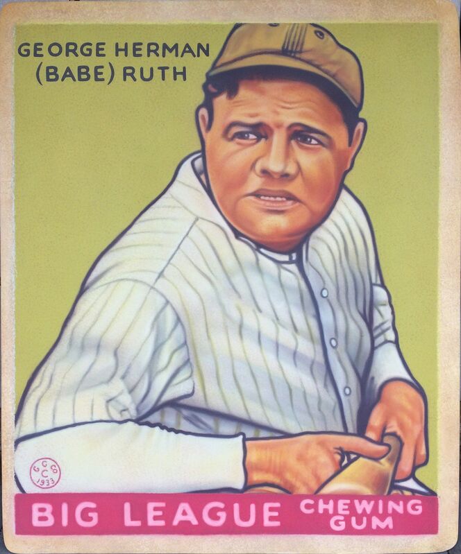 George Mead, ‘1933 Goudey - Babe Ruth’, 2017, Painting, Acrylic on PVC in Acrylic Case, Axiom Contemporary