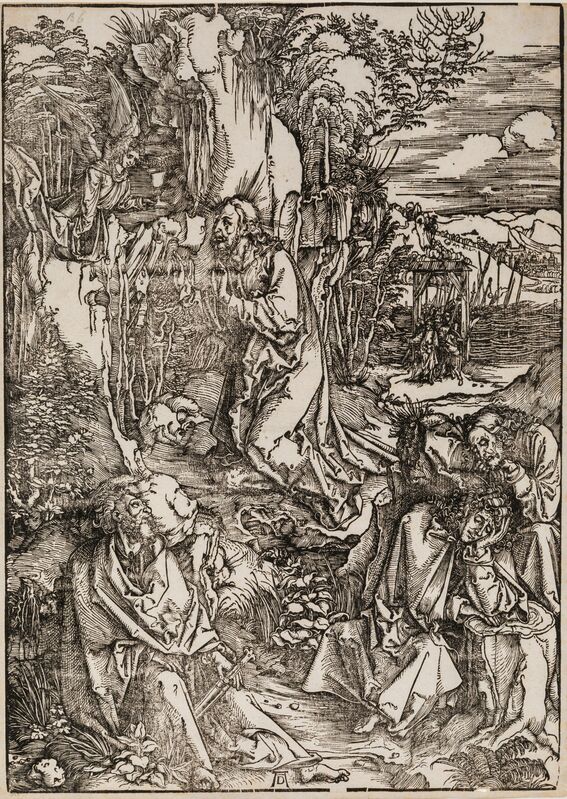 Albrecht Dürer, ‘The Scourging of Christ and Christ on the Mount of Olives’, Print, Woodblocks, Hindman