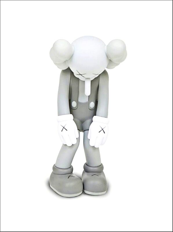 KAWS, ‘Small Lie Companion (Grey), Limited Edition Companion’, 2017, Sculpture, Vinyl and Paint. Stated Limited Edition, Exact Number Unknown., Alpha 137 Gallery Gallery Auction