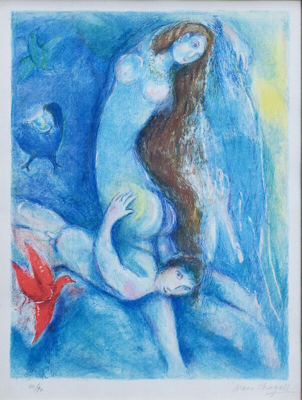 Marc Chagall, ‘FOUR TALES FROM THE ARABIAN NIGHTS : PLANCHE 3 DE L'ALBUM’, 1948, Print, Lithograph, Gallery Suiha