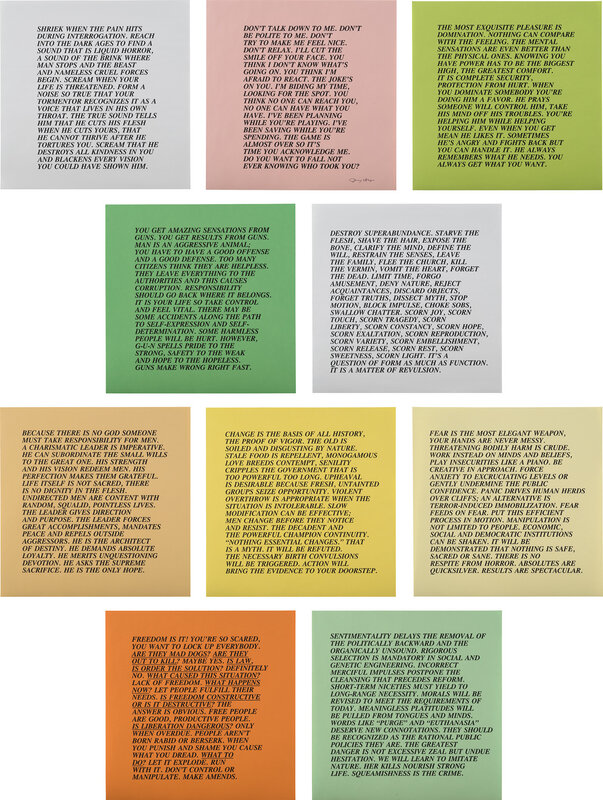 Jenny Holzer, ‘Inflammatory Essays’, 1979-82, Print, 10 offset lithographs, on various colored wove papers, with full margins., Phillips