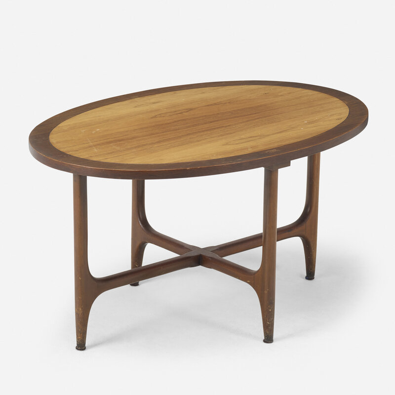 Harvey Probber, ‘Oval cocktail table’, c. 1955, Design/Decorative Art, Stained and lacquered mahogany, Rago/Wright/LAMA/Toomey & Co.