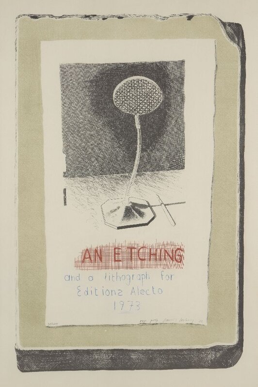 David Hockney, ‘An Etching and a Lithograph for Editions Alecto’, 1973, Ephemera or Merchandise, Collotype in colours on wove, Roseberys