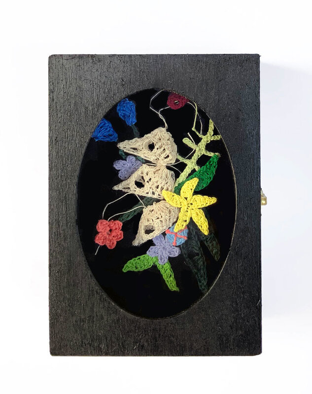 Caitlin McCormack, ‘Helen’, 2019, Textile Arts, Crocheted cotton string, glue, steel pins, velvet, Hashimoto Contemporary