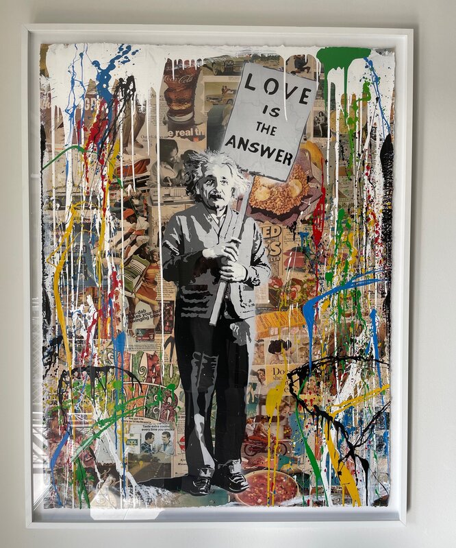 Mr. Brainwash, ‘Einstein (Love is the Answer)’, 2015, Silkscreen and mixed media on paper, Artsy x Tate Ward