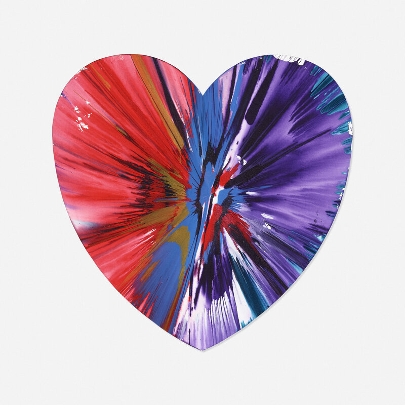 Damien Hirst, ‘Signed Heart Spin Painting’, 2009, Drawing, Collage or other Work on Paper, Acrylic on paper, Rago/Wright/LAMA