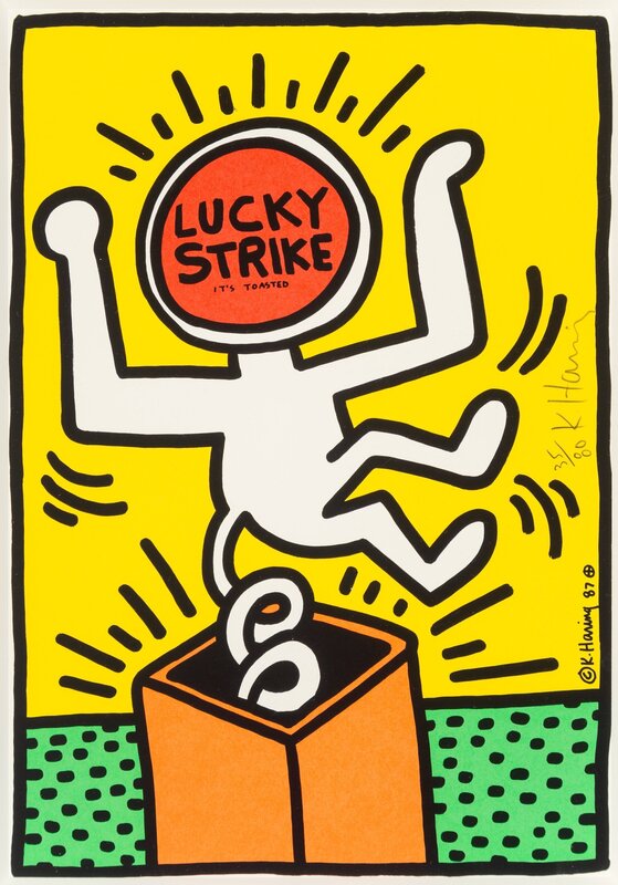 Keith Haring, ‘Lucky Strike’, 1987, Print, Silkscreen in colors on paper, Heritage Auctions
