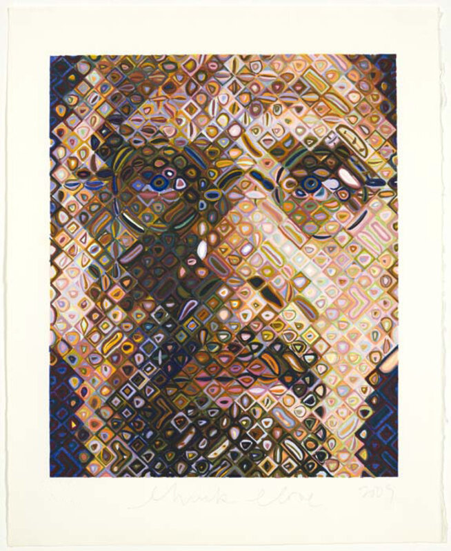 Chuck Close, ‘Self-Portrait, Woodcut’, 2009, Print, Woodcut in 47 Colors, Contessa Gallery