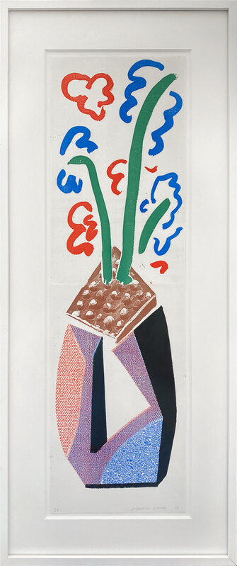 David Hockney, ‘Red, Blue & Green Flowers, July 1986’, 1986, Print, Home made print in two parts, on 120g Arches rag paper executed on an office colour copy machine, ARCHEUS/POST-MODERN