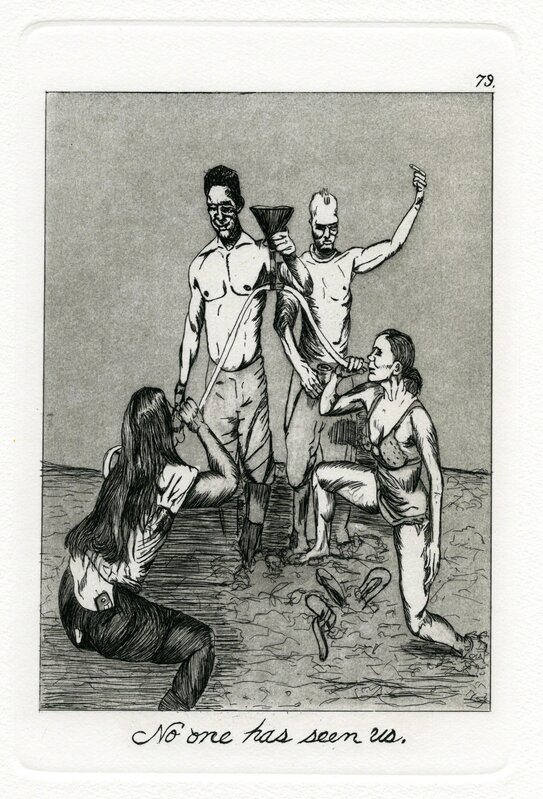 Emily Lombardo, ‘No one has seen us, from The Caprichos’, 2014, Print, Etching and aquatint, Childs Gallery