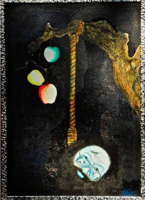 Bert L. Long, Jr, ‘Fruits of Life (No Good Deed Goes Unpunished)’, 1981, Painting, Acrylic, Deborah Colton Gallery