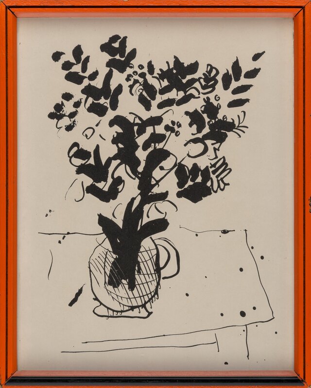 Marc Chagall, ‘Black and White Bouquet’, 1972, Print, Offset lithograph on paper, Heritage Auctions