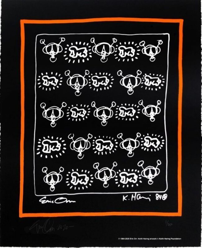 Keith Haring, ‘Repeat’, 2020, Print, Two-color silkscreen on 320 gram Coventry Rag paper with hand-deckled edges, Artsy x Forum Auctions