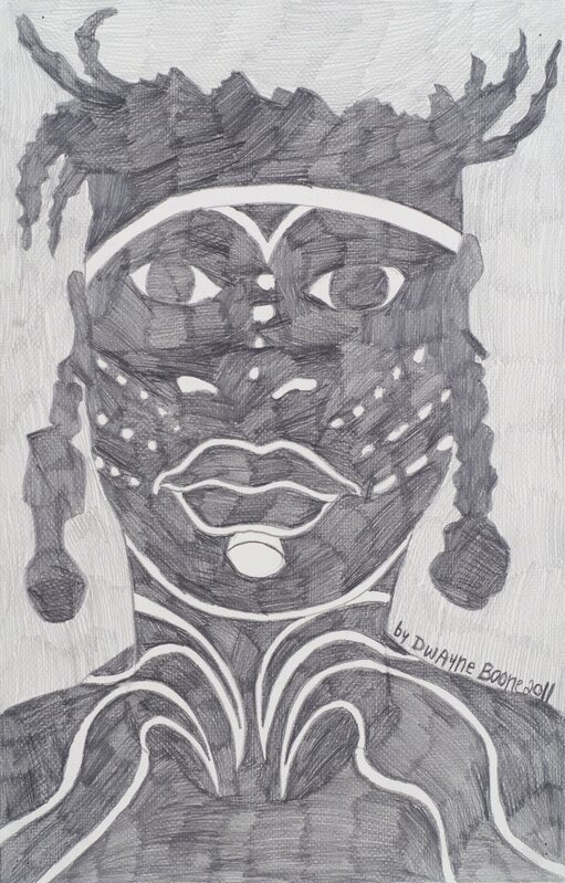 Dwayne Boone, ‘Untitled (African Sadikis series)’, 2011, Drawing, Collage or other Work on Paper, Graphite on paper, Fleisher/Ollman