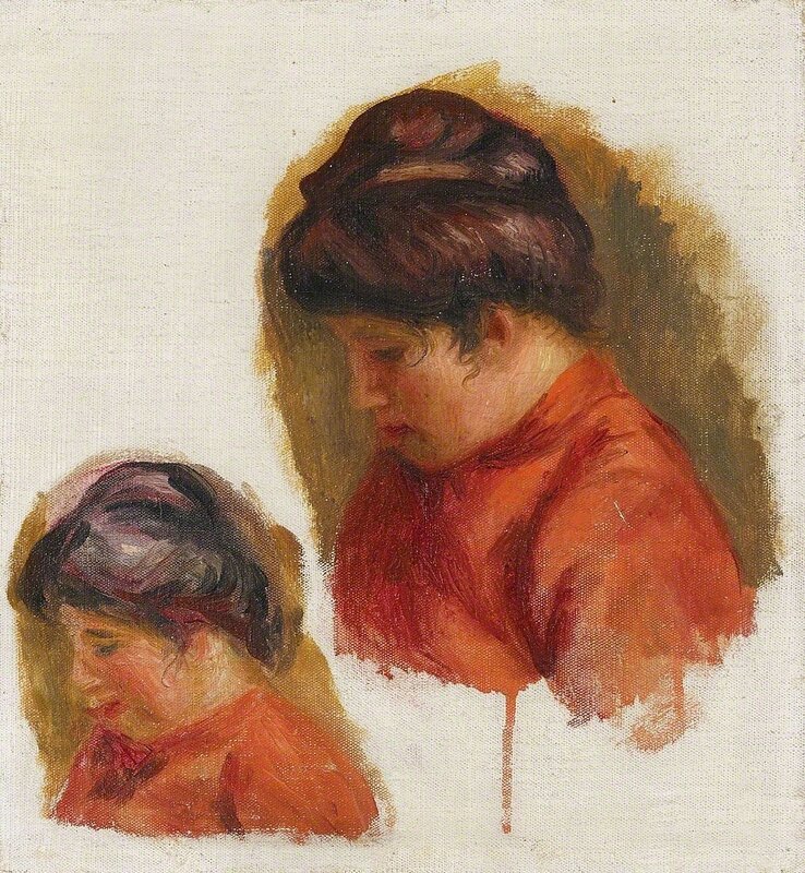 Pierre-Auguste Renoir, ‘Double étude pour le tableau : Gabrielle en rouge’, ca. 1903-1905, Painting, Oil on canvas, HELENE BAILLY