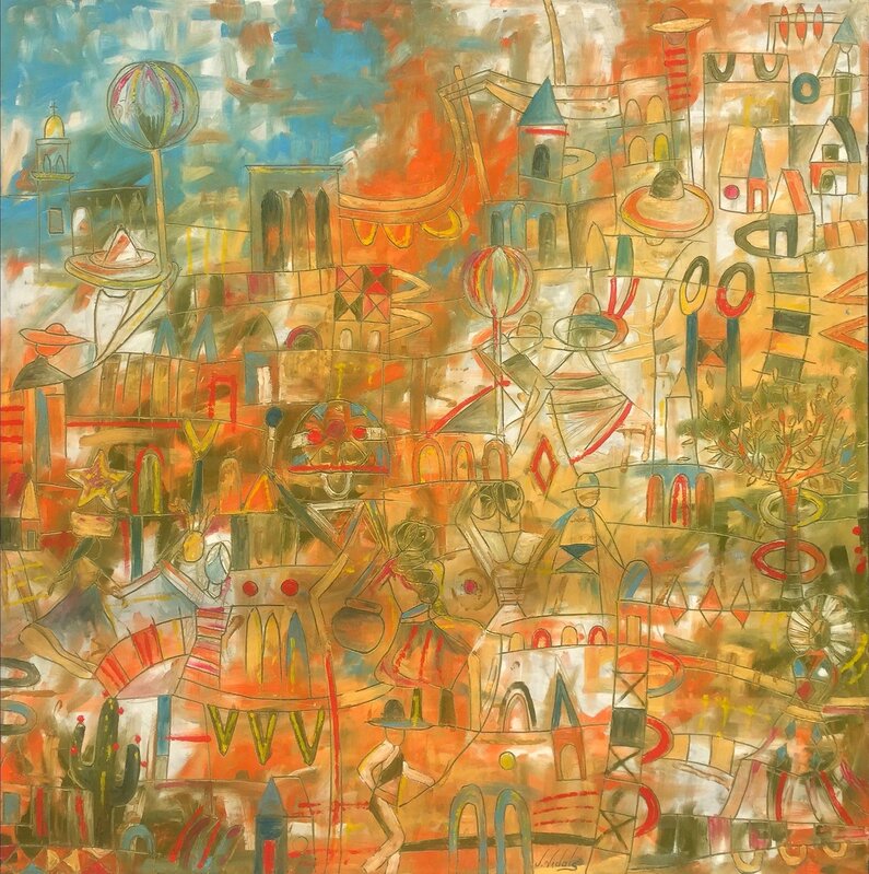 Jorge Vidals, ‘Oaxaca	’, 2018, Painting, Oil and Encaustic on Canvas, Aura Galerias