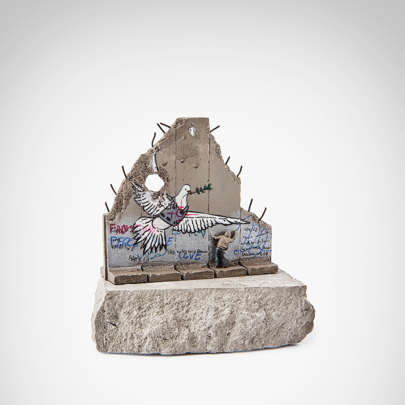 Banksy, ‘Walled Off Hotel, Defeated - (Peace Dove)’, Sculpture, Hand-painted resin sculpture with West Bank Separation Wall base, Tate Ward Auctions