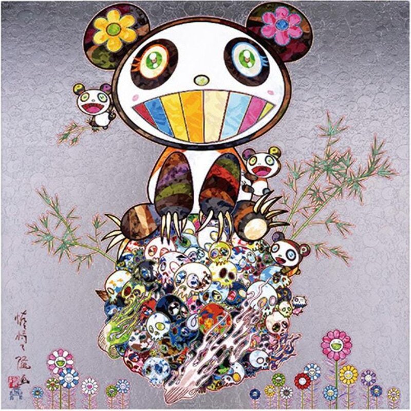 Takashi Murakami, ‘Panda and Panda Cubs’, 2015, Print, Offset lithograph in colors with foil and gloss varnish on smooth wove paper, Pop Fine Art