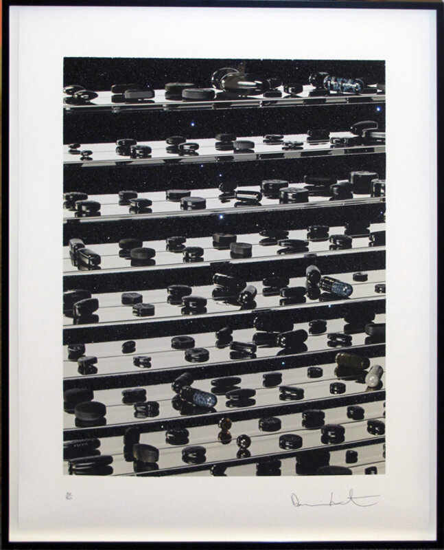 Damien Hirst, ‘Dead Black Brilliant Utopia’, 2013, Print, Inkjet, Glaze, And Diamond Dust On Hahnemuhle Photo Rag Ultra Smooth 305Gsm Paper, Hamilton-Selway Fine Art Gallery Auction