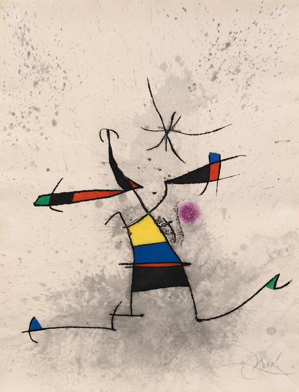 Joan Miró, ‘Appelant écartelé (Quartered Decoy) (D. 572)’, 1973, Print, Etching and aquatint in colors, on Arches paper, the full sheet., Phillips