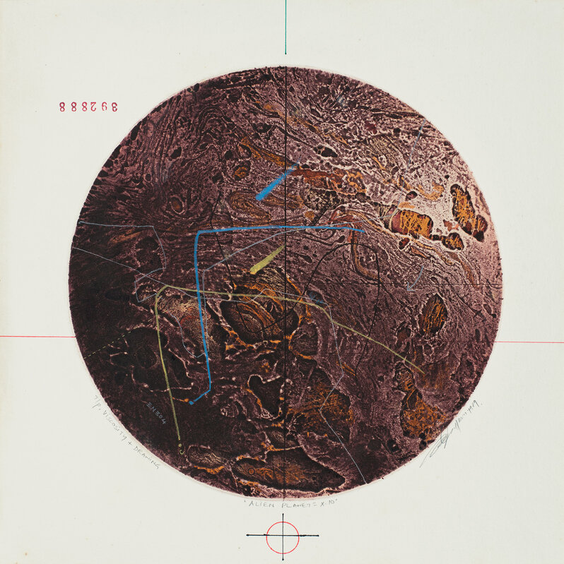 Rm Palaniappan, ‘ALIEN PLANET-X-10’, 1989, Painting, Viscosity, pastels and ink on paper, DAG