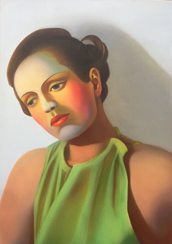Chen Ke 陈可, ‘Bauhaus Girl No.4 (包豪斯女孩 No.4)’, 2020, Painting, Oil on board, Perrotin