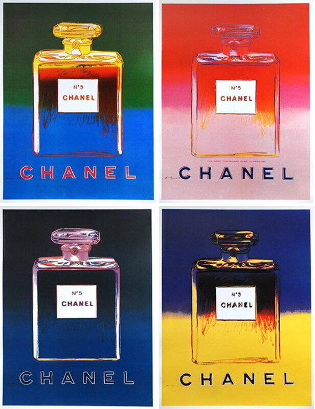 Andy Warhol, ‘Chanel No. 5 (set of 4)’, 1997, Posters, Offset lithograph with linen backing, EHC Fine Art Gallery Auction