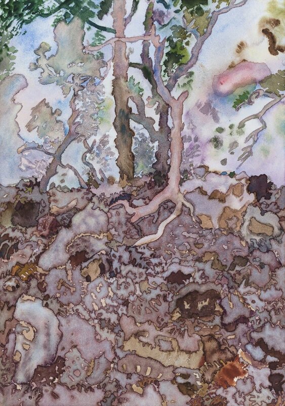 Shi Xinji, ‘Landscape of Tan Zhe No.3,’, 2014, Drawing, Collage or other Work on Paper, Water color on paper, Aye Gallery
