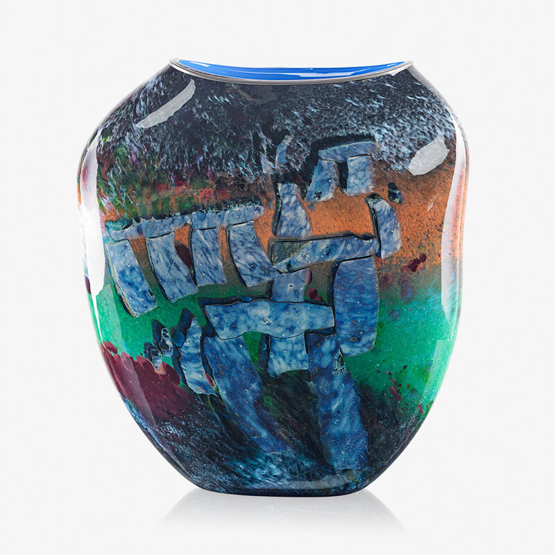 William Morris (b. 1957), ‘Stone vessel, Washington State’, 1984, Design/Decorative Art, Blown glass, aventurine, Rago/Wright/LAMA/Toomey & Co.