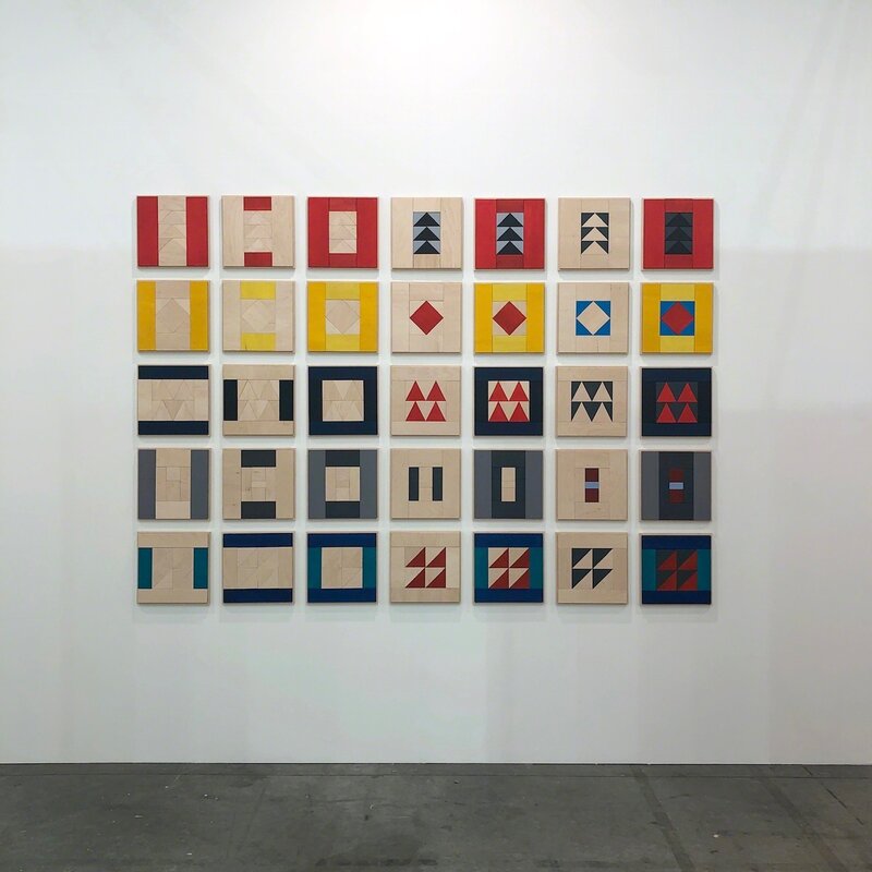 Chant Avedissian, ‘Formation of a Square II’, 2017, Installation, Wood and acrylic paint, Sabrina Amrani