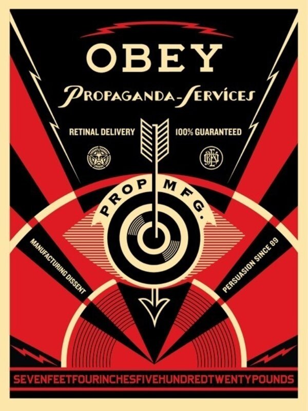 Shepard Fairey, ‘Propaganda Eye Services’, 2014, Print, Screenprint, Art for ACLU Benefit Auction