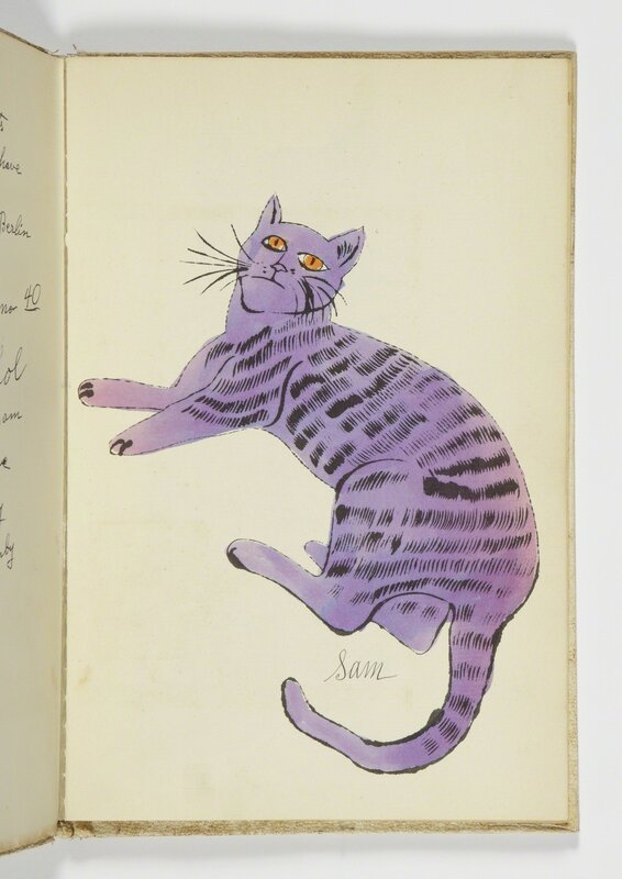 Andy Warhol, ‘25 Cats Name[d] Sam and One Blue Pussy (F. & S. IV.52A - 68A)’, circa 1954, Other, The complete book, comprising 18 offset lithographs, 17 with handcoloring, Sotheby's