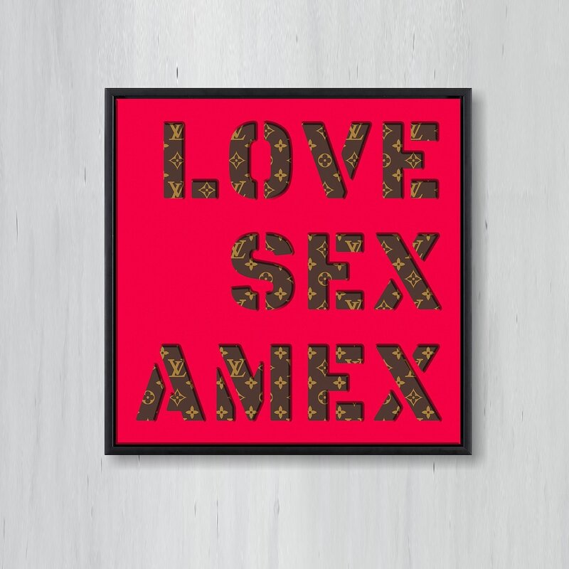 Marco Bettini, ‘Words - Love Sex Amex’, 2021, Mixed Media, Acrylic and resin on wood, RestelliArtCo.