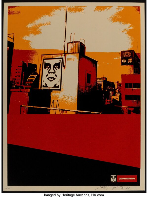Shepard Fairey, ‘Osaka Roof, from Urban Renewal Series’, 2000, Print, Screenprint in colors on paper, Heritage Auctions