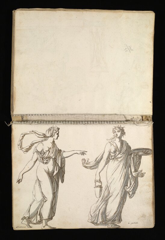 Antoine-Léonard Dupasquier, ‘[Sketchbook of Roman antiquities]’, 1779, Pen and ink, pencil, wash, Getty Research Institute