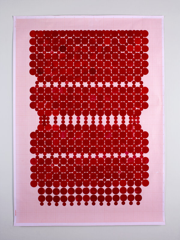 Lubna Chowdhary, ‘Switch (Series 1: Number 1)’, 2020, Mixed Media, Graph paper, adhesive paper, acrylic, Jhaveri Contemporary