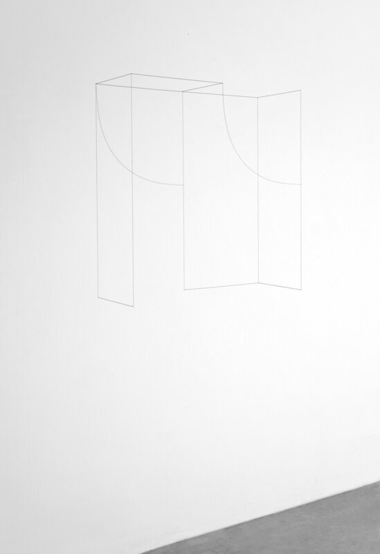 Jong Oh, ‘Line Sculpture (cuboid) #35’, 2019, Sculpture, Metal rod, fishing wire, string, paint, Sabrina Amrani