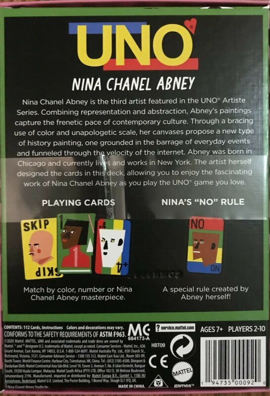 Nina Chanel Abney, ‘Nina Chanel Abney Exclusive Uno Limited Edition Playing Art Edition Mattel ’, 2020, Print, Paper, New Union Gallery