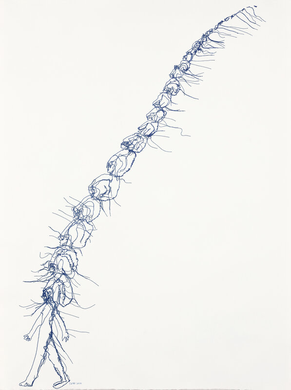 Do Ho Suh, ‘Karma’, 2010, Drawing, Collage or other Work on Paper, Thread drawing embedded on Stpi Handmade Cotton Paper, Seoul Auction