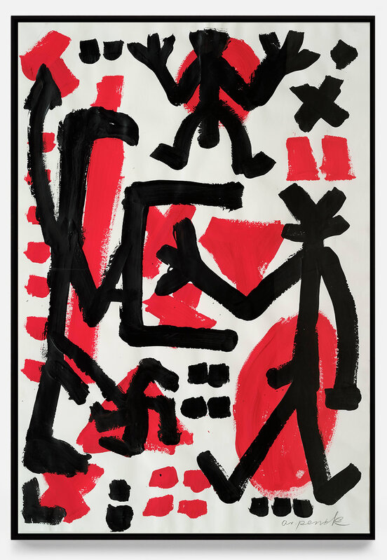 A.R. Penck, ‘Untitled  ’, 1992, Painting, Mixed media on paper, Opera Gallery
