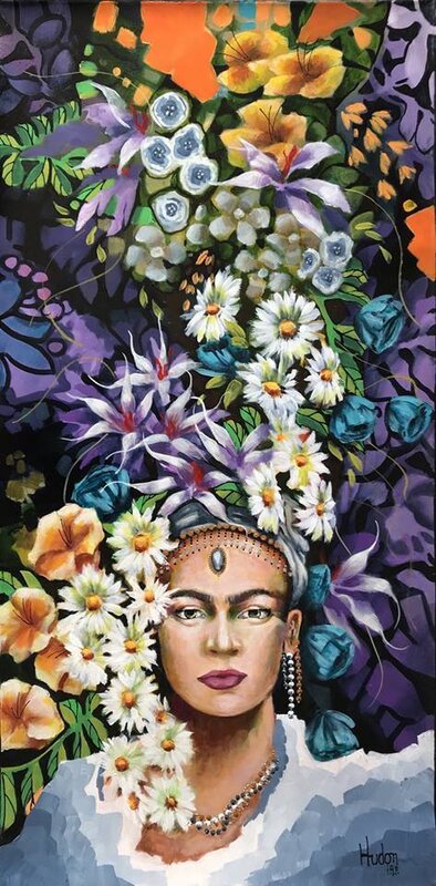 Jean Jacques Hudon, ‘Frida in the Garden’, 2018, Painting, Acrylic on Canvas, Galleria Dante