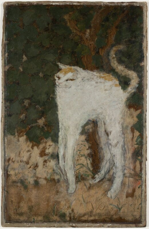 Pierre Bonnard, ‘Le chat blanc (The White Cat)’, 1894, Painting, Oil on cardboard, Musée d'Orsay