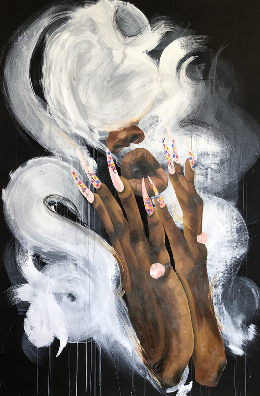 Khari Turner, ‘Celebration of the Alt Black’, 2020, Painting, Acrylic, Oil, Charcoal, Ocean water on paper, Ross-Sutton Gallery