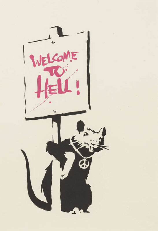 Banksy, ‘Welcome To Hell (Pink)’, 2004, Print, Screenprint in colours on wove paper, Tate Ward Auctions