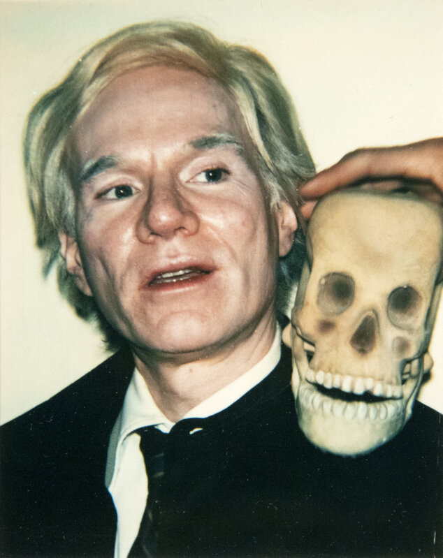 Andy Warhol, ‘Self-Portrait with Skull’, 1977, Photography, Polaroid, Polacolor, Heather James Fine Art