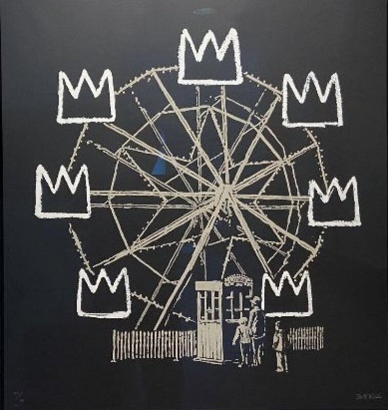 Banksy, ‘Banksquiat (Black)’, 2019, Print, Screenprint, Leonards Art